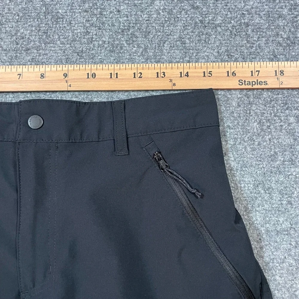 Columbia Cargo Shorts Mens 32 Black Stretch Hiking Active Outdoor